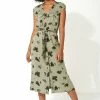 Roman Khaki Floral Print Utility Midi Dress -Roman Sales Shop unnamed file 1164