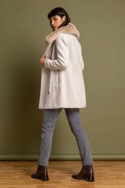 Roman White Formal Faux Fur Collar Coat 8 Roman White Formal Faux Fur Collar Coat -Roman Sales Shop unnamed file 11644