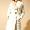 Roman White Faux Fur Belted Longline Padded Coat 1 Roman White Faux Fur Belted Longline Padded Coat -Roman Sales Shop unnamed file 11666