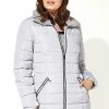 Roman Grey Originals Short Zip Through Padded Coat