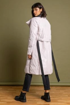 Roman Pink Quilted Reversible Tie Waist Coat -Roman Sales Shop unnamed file 11705