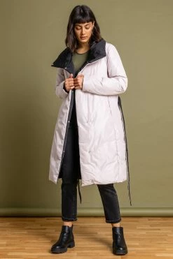 Roman Pink Quilted Reversible Tie Waist Coat -Roman Sales Shop unnamed file 11706