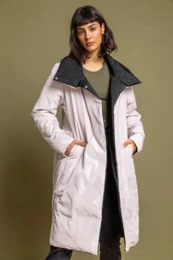 Roman Pink Quilted Reversible Tie Waist Coat -Roman Sales Shop unnamed file 11709