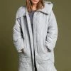 Roman Grey Hooded Longline Quilted Coat -Roman Sales Shop unnamed file 11722