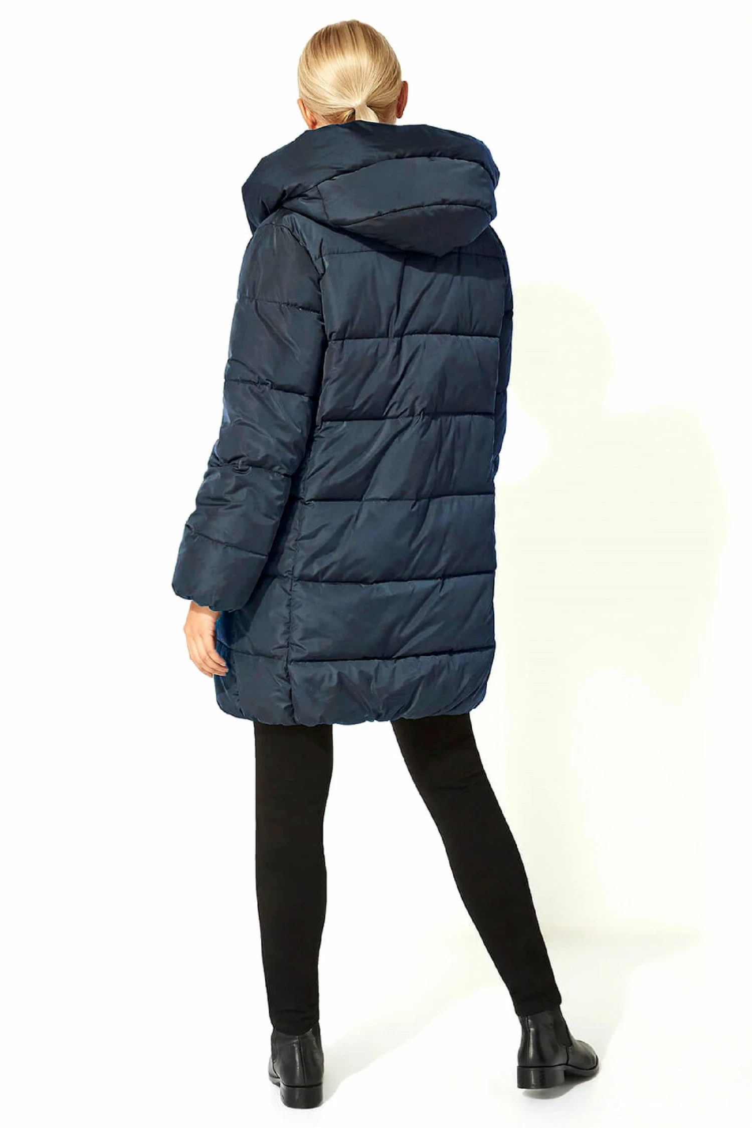 Roman Black Duvet Wrap Longline Padded Coat 4 Roman Black Duvet Wrap Longline Padded Coat - Image 3