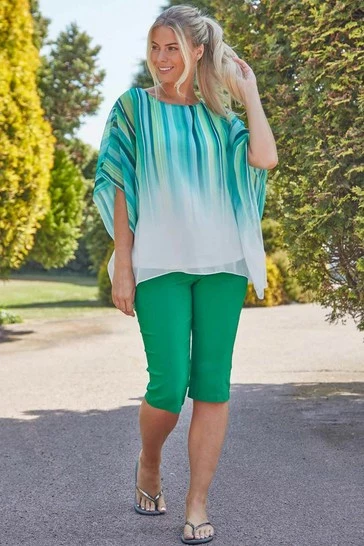 Roman Brown Knee Length Stretch Shorts 26 Roman Brown Knee Length Stretch Shorts - Image 24