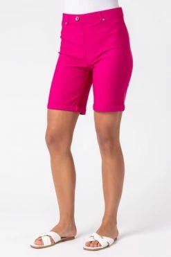Roman Pink Turned Hem Stretch Shorts 29 Roman Pink Turned Hem Stretch Shorts -Roman Sales Shop unnamed file 11780