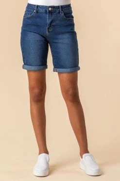 Roman Blue Turned Hem Denim Shorts 12 Roman Blue Turned Hem Denim Shorts -Roman Sales Shop unnamed file 11797