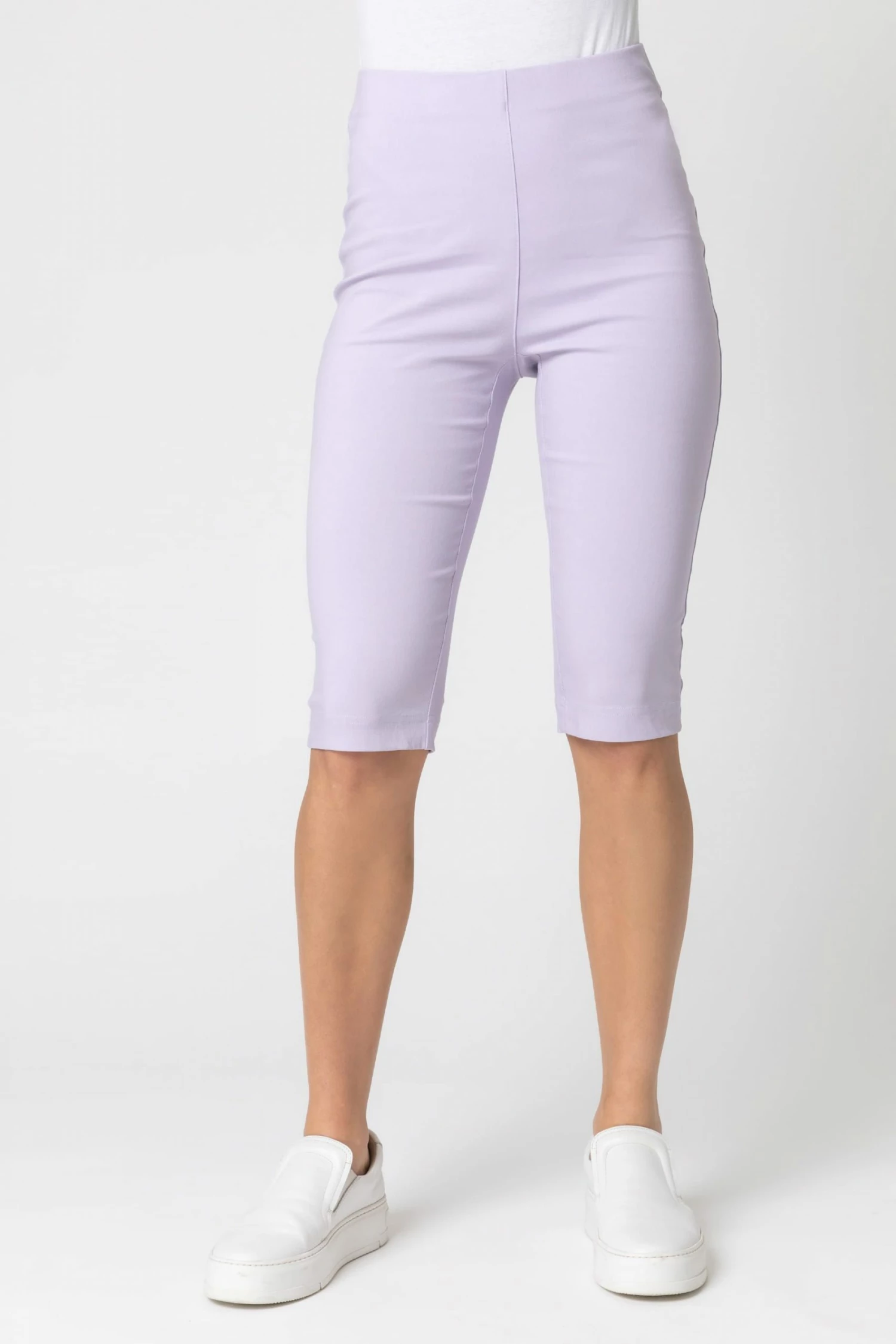 Roman Purple Knee Length Stretch Shorts 3 Roman Purple Knee Length Stretch Shorts