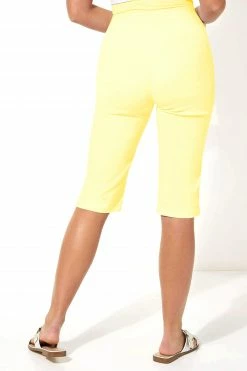 Roman Yellow Knee Length Stretch Shorts 9 Roman Yellow Knee Length Stretch Shorts -Roman Sales Shop unnamed file 11835