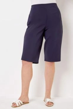 Roman Blue Curve Knee Length Stretch Shorts -Roman Sales Shop unnamed file 11848