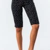 Roman Black Polka Dot Stretch Knee Length Shorts -Roman Sales Shop unnamed file 11849