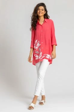 Roman Pink Floral Border Print Shirt 10 Roman Pink Floral Border Print Shirt -Roman Sales Shop unnamed file 11868