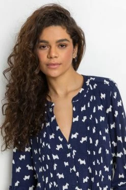 Roman Blue Dog Print Pintuck Jersey Shirt 10 Roman Blue Dog Print Pintuck Jersey Shirt -Roman Sales Shop unnamed file 11875