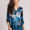Roman Blue Geo Print Notch Neck Top 1 Roman Blue Geo Print Notch Neck Top -Roman Sales Shop unnamed file 11877