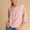 Roman Pink Plain Twist Detail Collared Shirt 2 Roman Pink Plain Twist Detail Collared Shirt -Roman Sales Shop unnamed file 11882