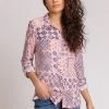 Roman Pink Mixed Geo Print Lace Detail Shirt 2 Roman Pink Mixed Geo Print Lace Detail Shirt -Roman Sales Shop unnamed file 11892