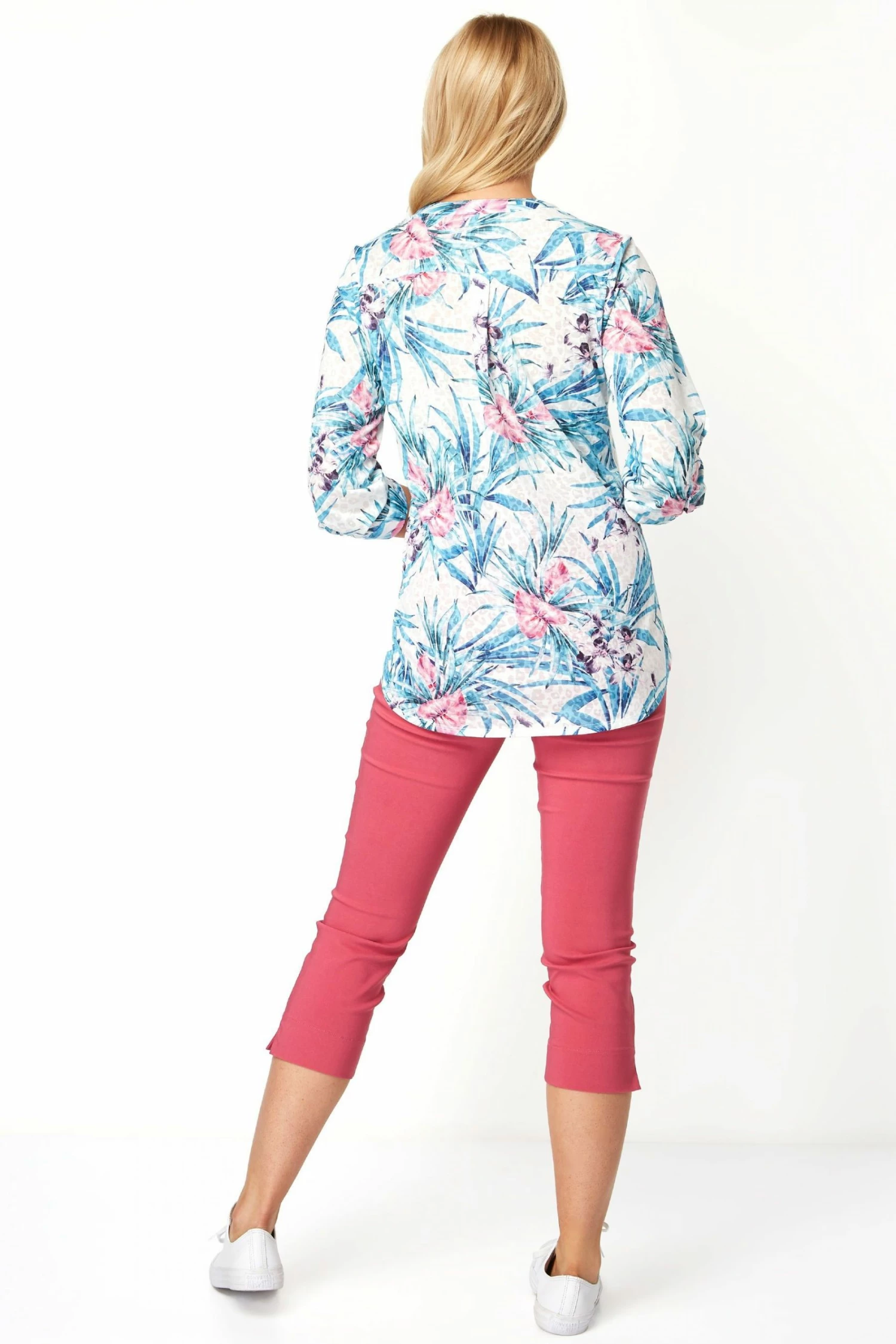 Roman White Burnout Floral Jersey Shirt 4 Roman White Burnout Floral Jersey Shirt - Image 2