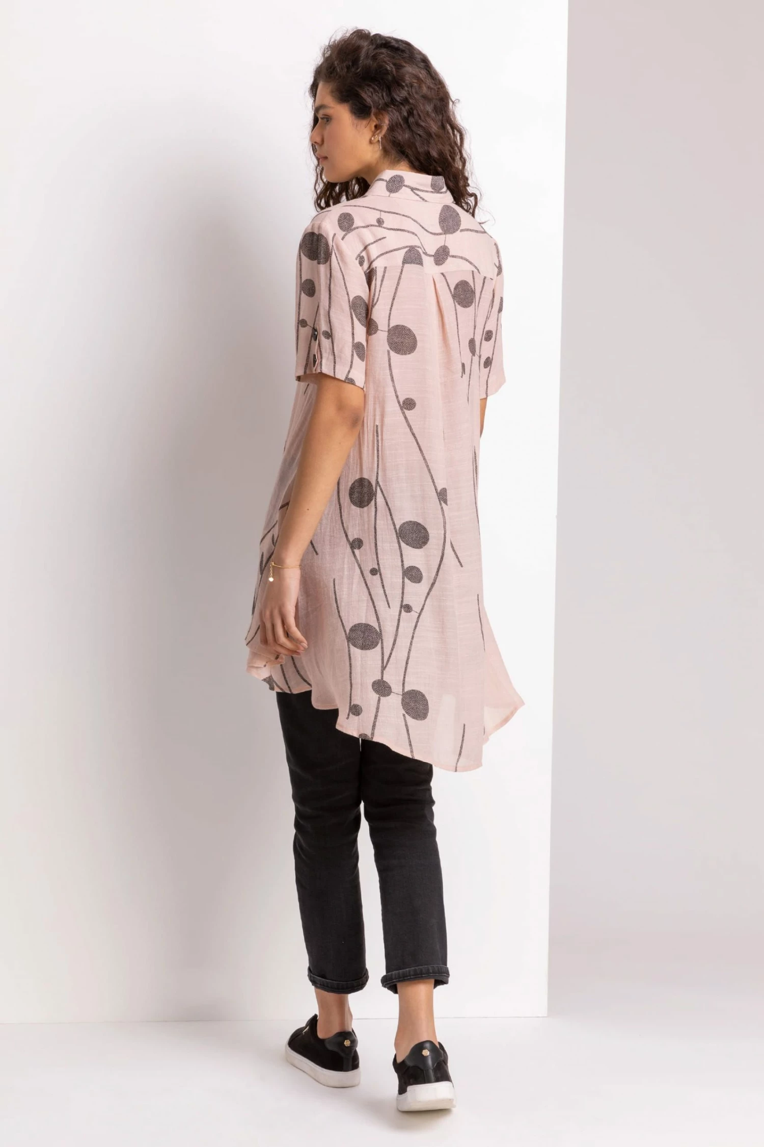 Roman Pink Spot Print Button Through Shirt 4 Roman Pink Spot Print Button Through Shirt - Image 2
