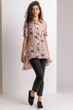 Roman Pink Spot Print Button Through Shirt 9 Roman Pink Spot Print Button Through Shirt -Roman Sales Shop unnamed file 11938