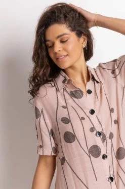 Roman Pink Spot Print Button Through Shirt 10 Roman Pink Spot Print Button Through Shirt -Roman Sales Shop unnamed file 11939
