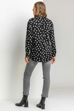 Roman Black Spot Print Buttoned Shirt 10 Roman Black Spot Print Buttoned Shirt -Roman Sales Shop unnamed file 11959
