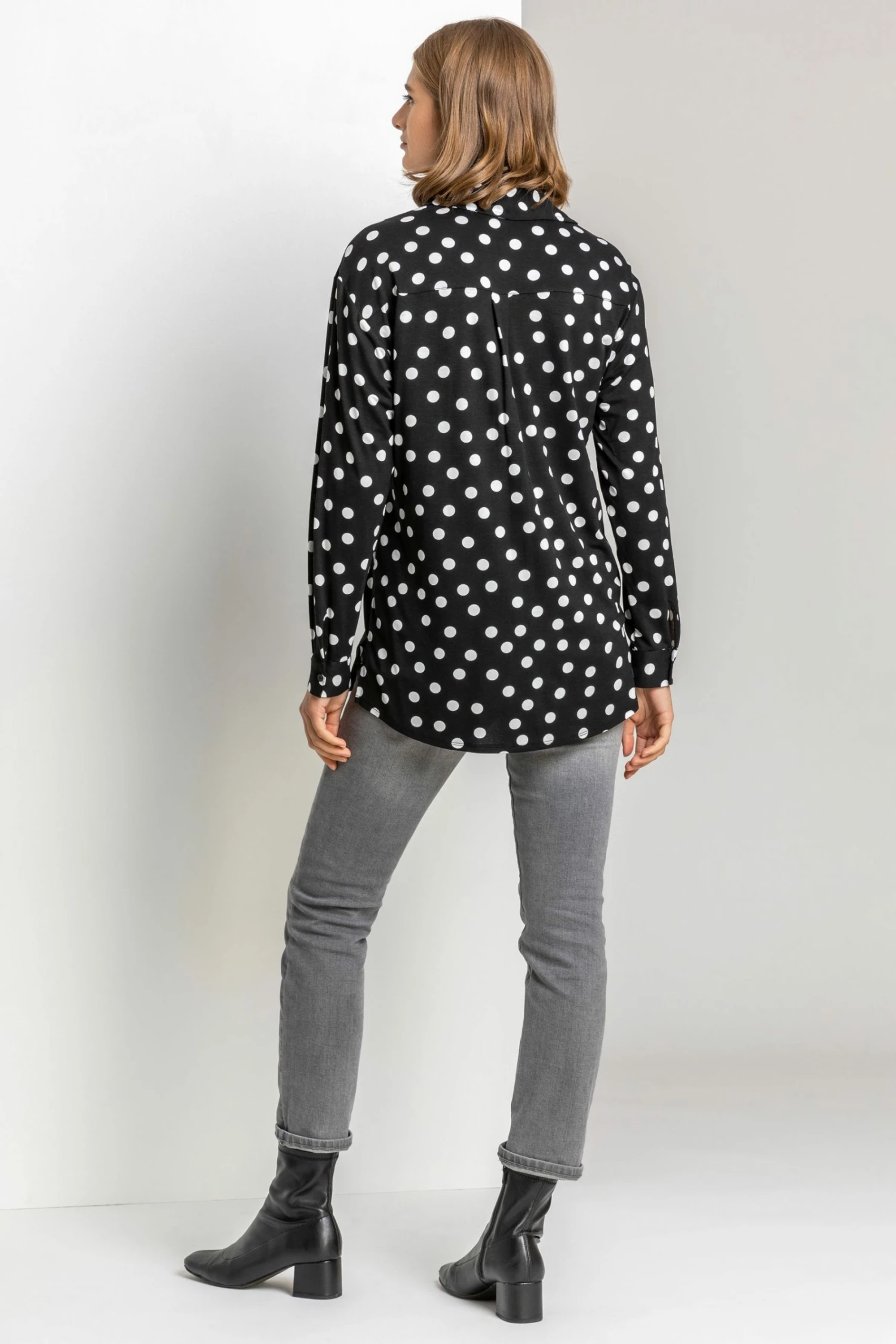 Roman Black Spot Print Buttoned Shirt 5 Roman Black Spot Print Buttoned Shirt - Image 3