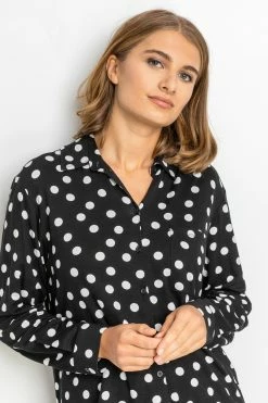Roman Black Spot Print Buttoned Shirt 12 Roman Black Spot Print Buttoned Shirt -Roman Sales Shop unnamed file 11961