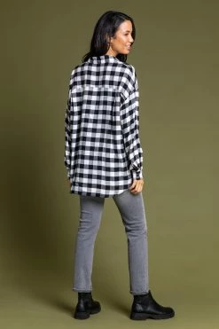 Roman Black Relaxed Check Print Shirt 9 Roman Black Relaxed Check Print Shirt -Roman Sales Shop unnamed file 11977