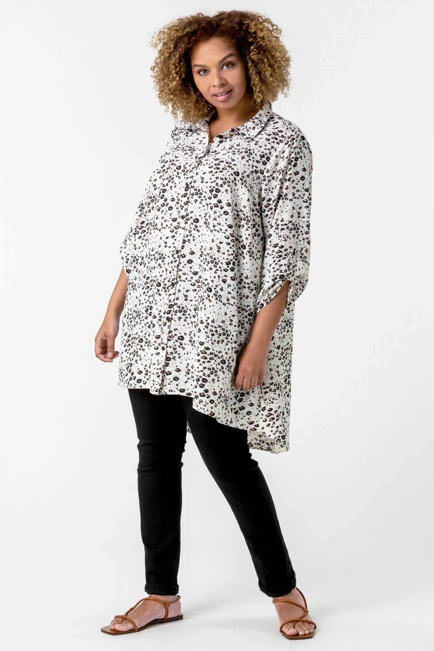 Roman Multi Curve Animal Print Button Shirt 4 Roman Multi Curve Animal Print Button Shirt - Image 3