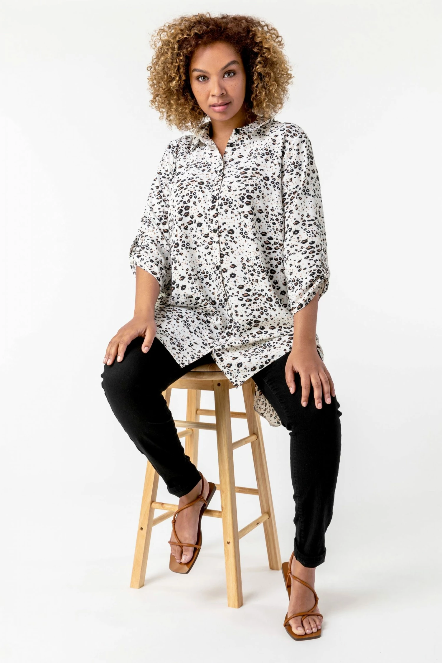 Roman Multi Curve Animal Print Button Shirt 5 Roman Multi Curve Animal Print Button Shirt - Image 4