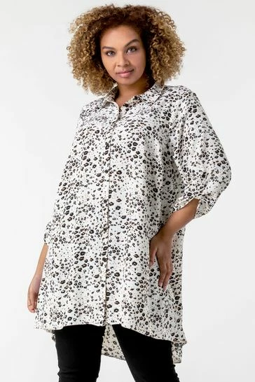Roman Multi Curve Animal Print Button Shirt 6 Roman Multi Curve Animal Print Button Shirt - Image 5