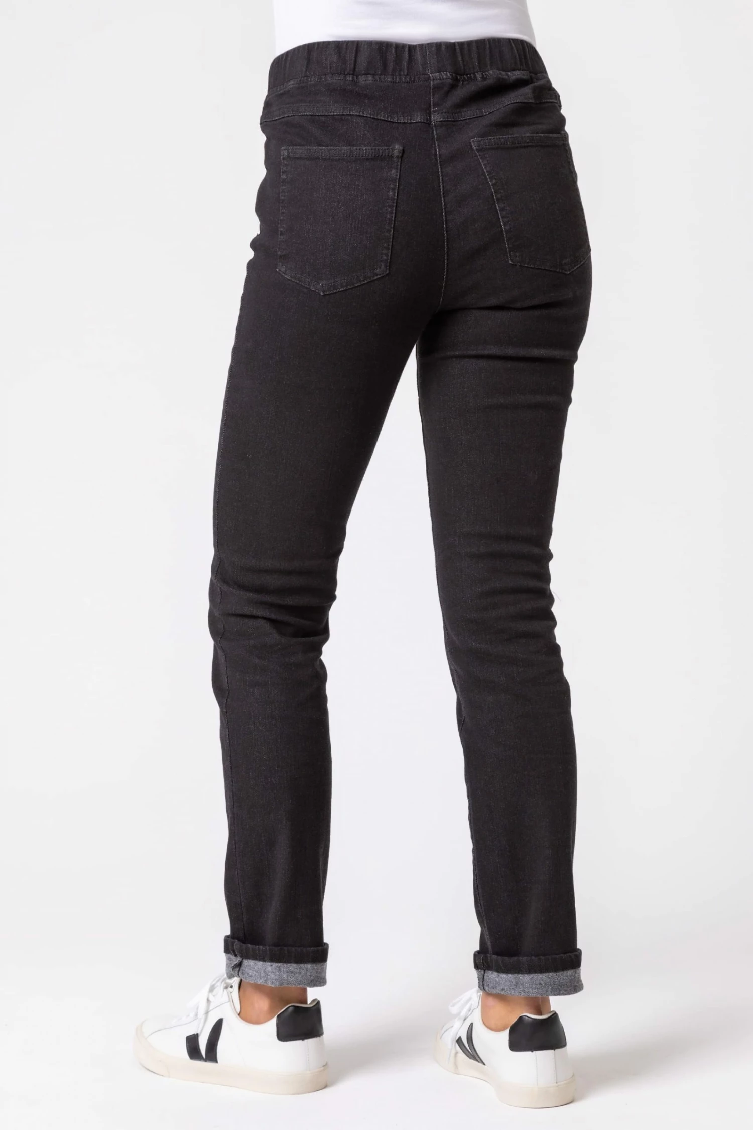 Roman Black Stitch Detail Stretch Mom Jeggings 4 Roman Black Stitch Detail Stretch Mom Jeggings - Image 2