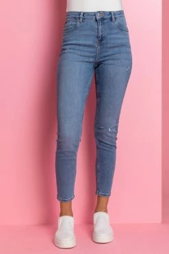 Roman Blue Ripped Stretch Skinny Jeans