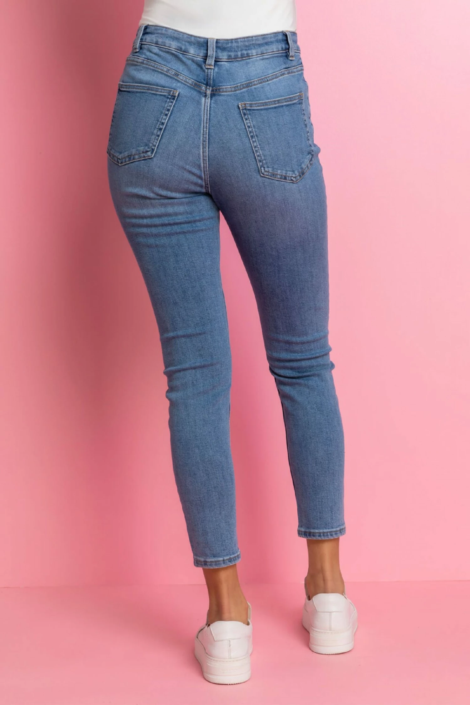 Roman Blue Ripped Stretch Skinny Jeans 4 Roman Blue Ripped Stretch Skinny Jeans - Image 2