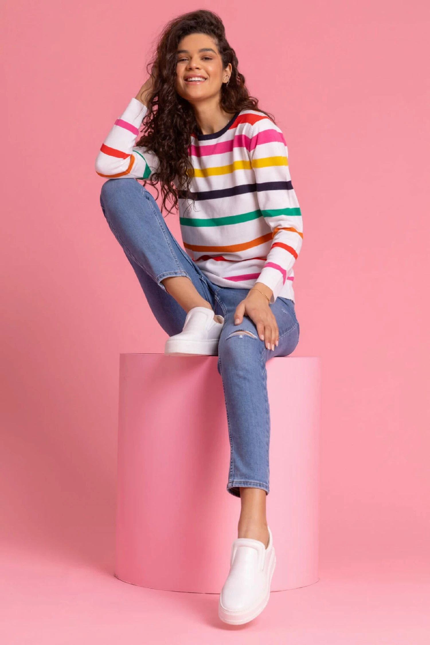 Roman Blue Ripped Stretch Skinny Jeans 7 Roman Blue Ripped Stretch Skinny Jeans - Image 5