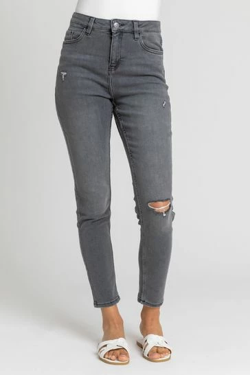 Roman Blue Ripped Stretch Skinny Jeans 9 Roman Blue Ripped Stretch Skinny Jeans - Image 7