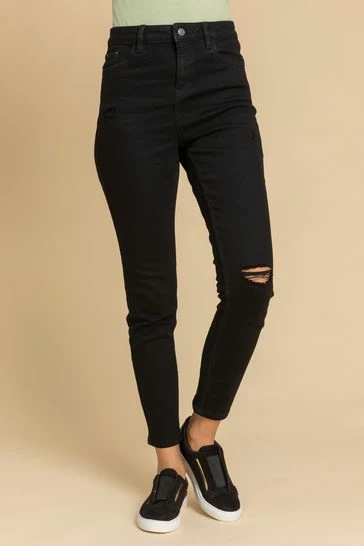 Roman Blue Ripped Stretch Skinny Jeans 10 Roman Blue Ripped Stretch Skinny Jeans - Image 8