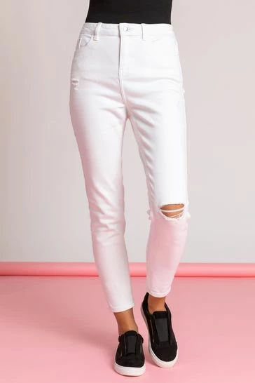 Roman Blue Ripped Stretch Skinny Jeans 11 Roman Blue Ripped Stretch Skinny Jeans - Image 9