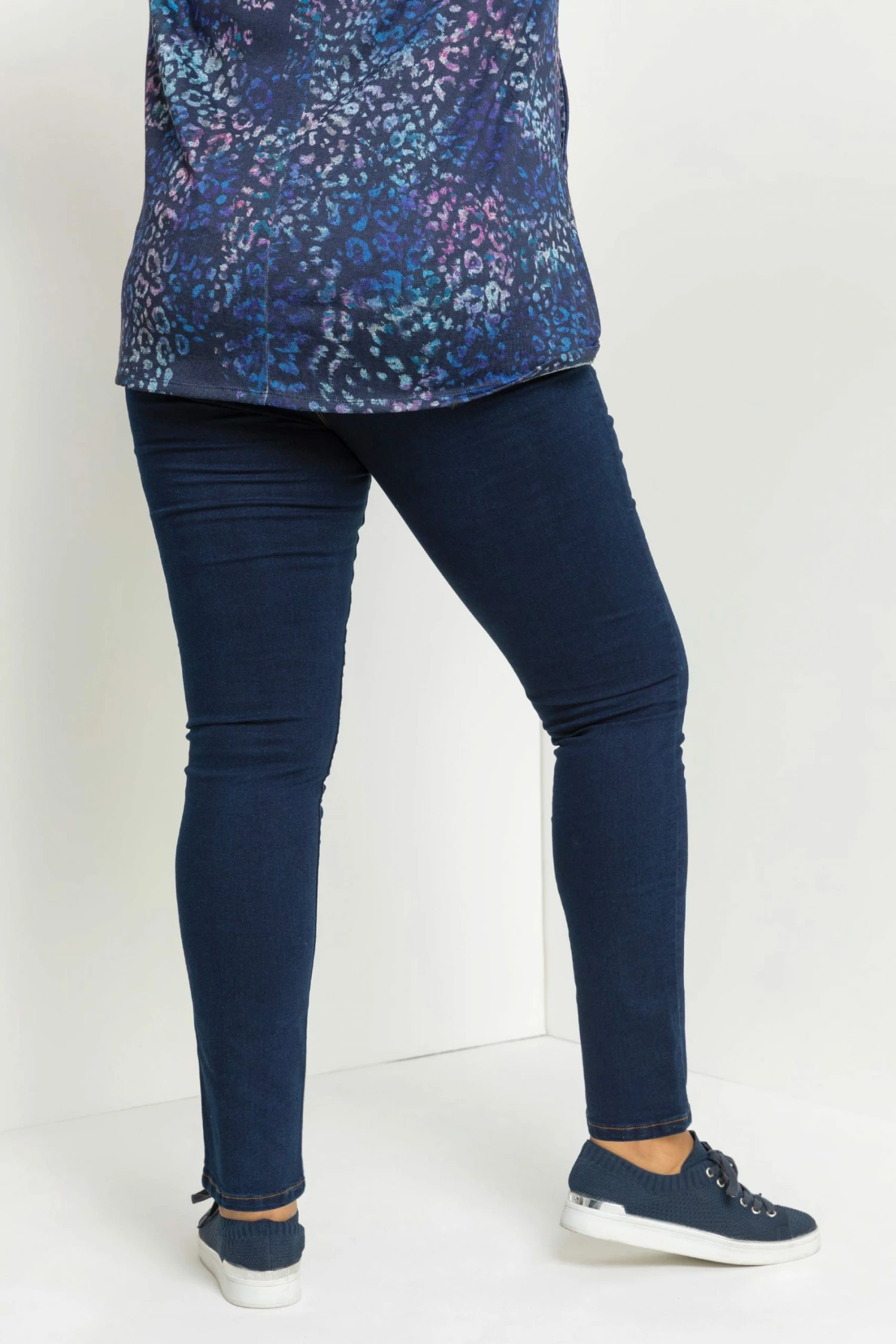 Roman Blue Curve Stretch Plain Jegging 4 Roman Blue Curve Stretch Plain Jegging - Image 2