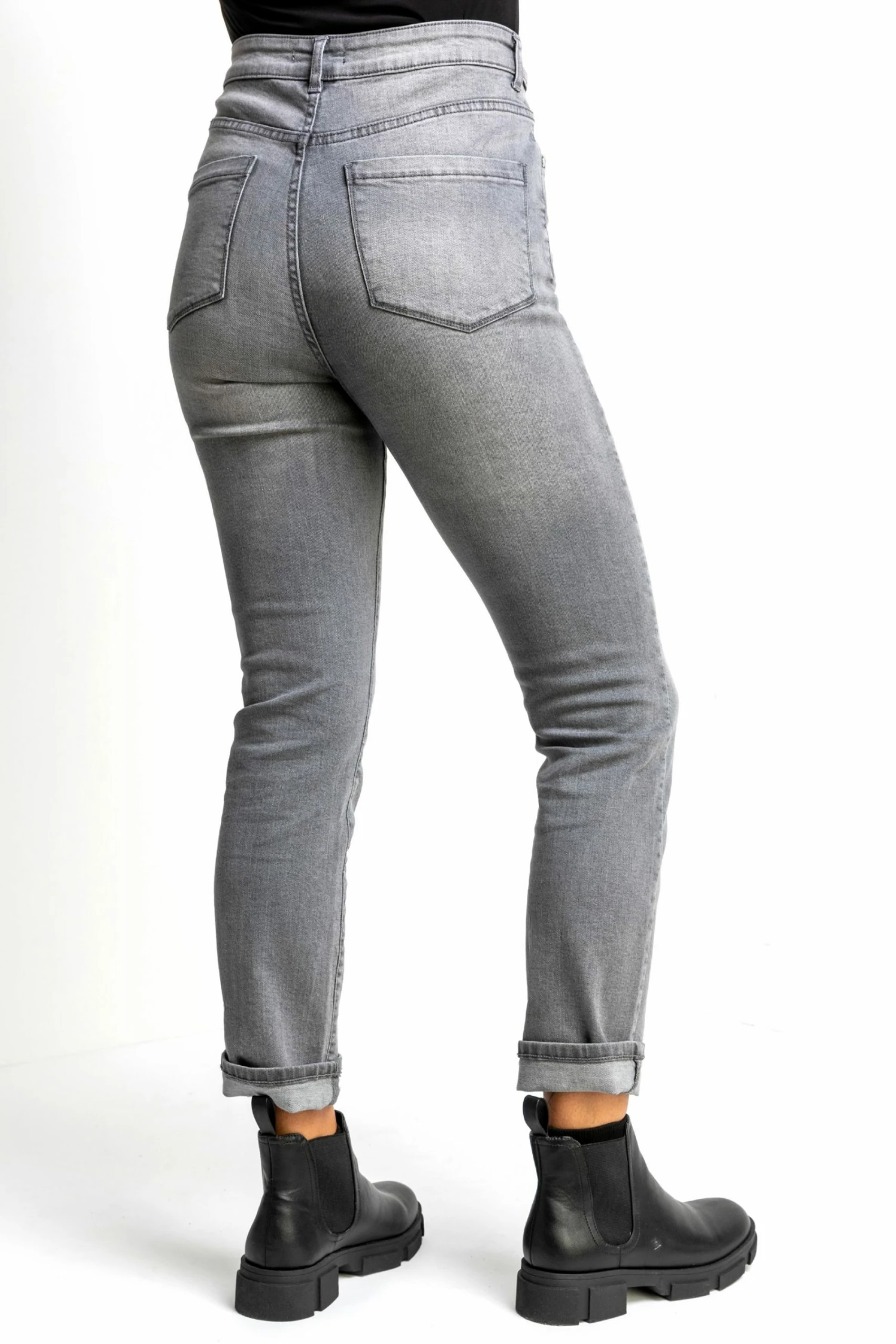 Roman Grey Slim Leg Mom Jeans 6 Roman Grey Slim Leg Mom Jeans - Image 4