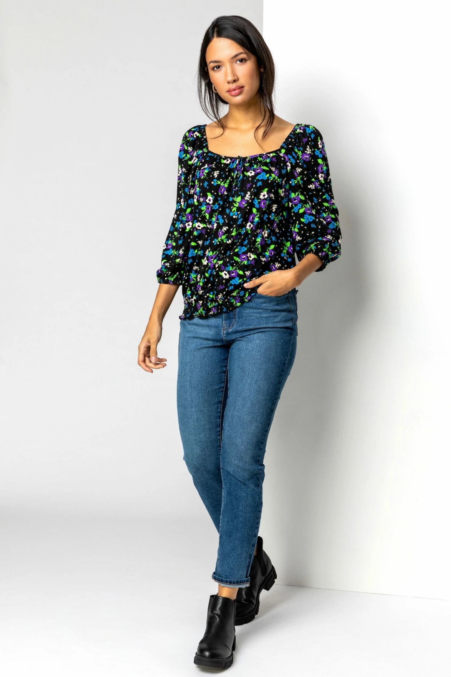 Roman Blue Slim Leg Mom Jeans 3 Roman Blue Slim Leg Mom Jeans