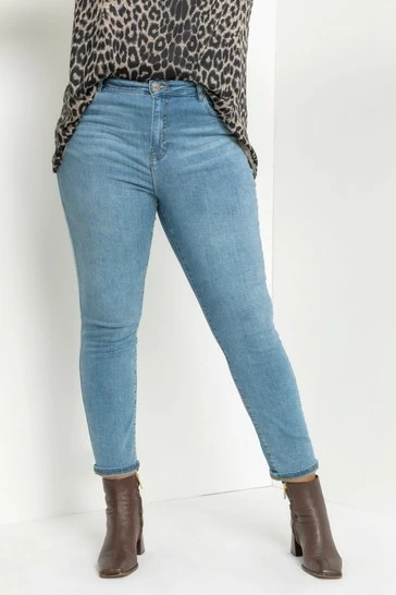 Roman Black Curve High Waisted Mom Jeans 7 Roman Black Curve High Waisted Mom Jeans - Image 5