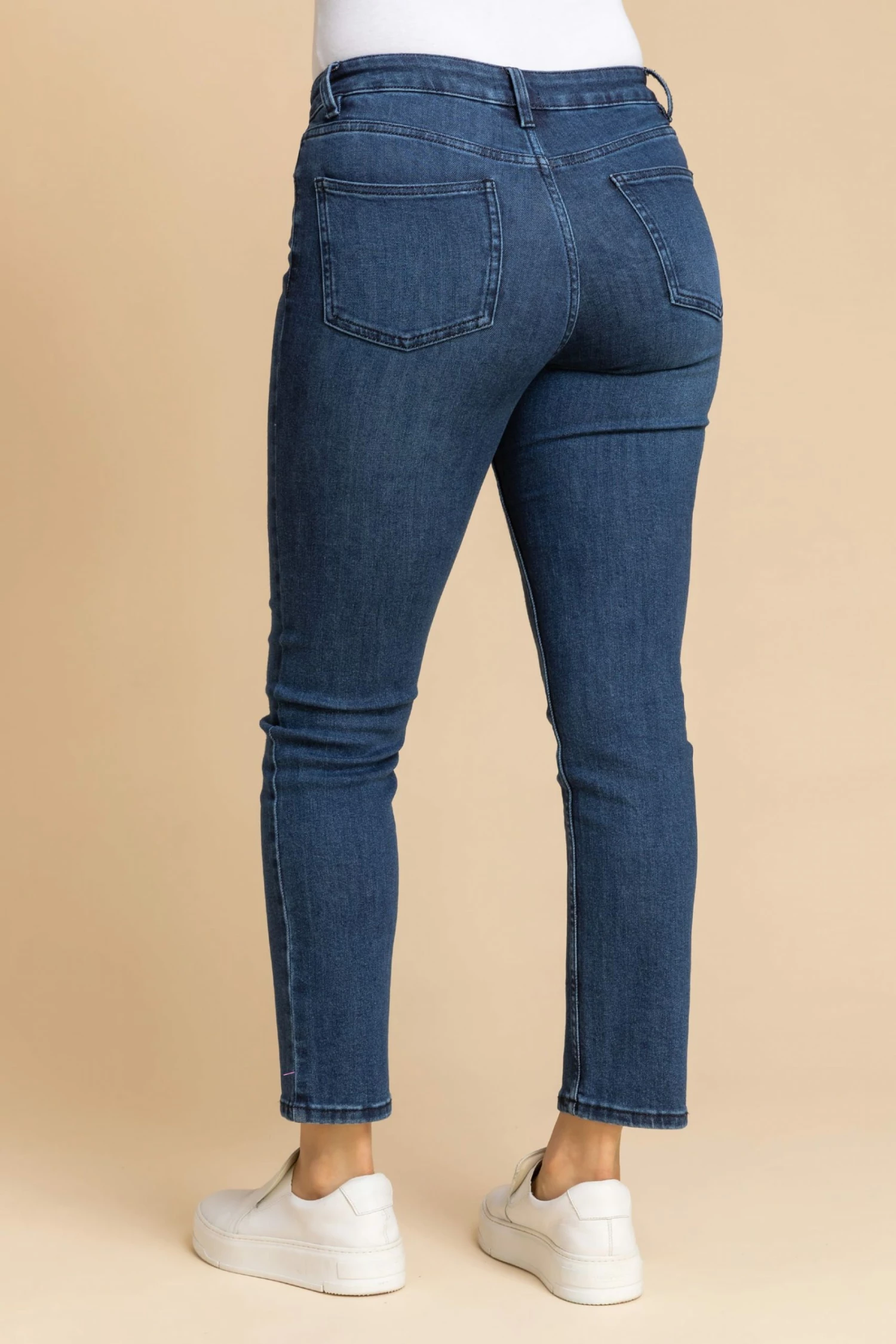 Roman Mid Blue 29" Stretch Skinny Jeans 4 Roman Mid Blue 29" Stretch Skinny Jeans - Image 2