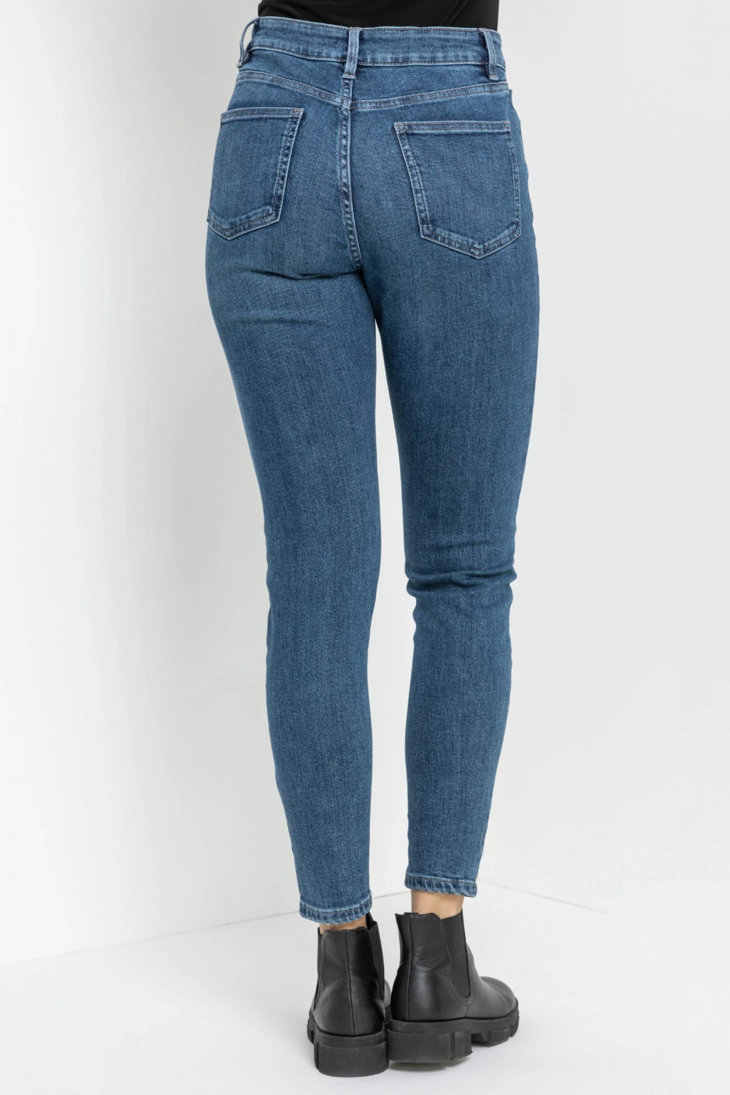 Roman Blue Stretch Denim Jegging 4 Roman Blue Stretch Denim Jegging - Image 2