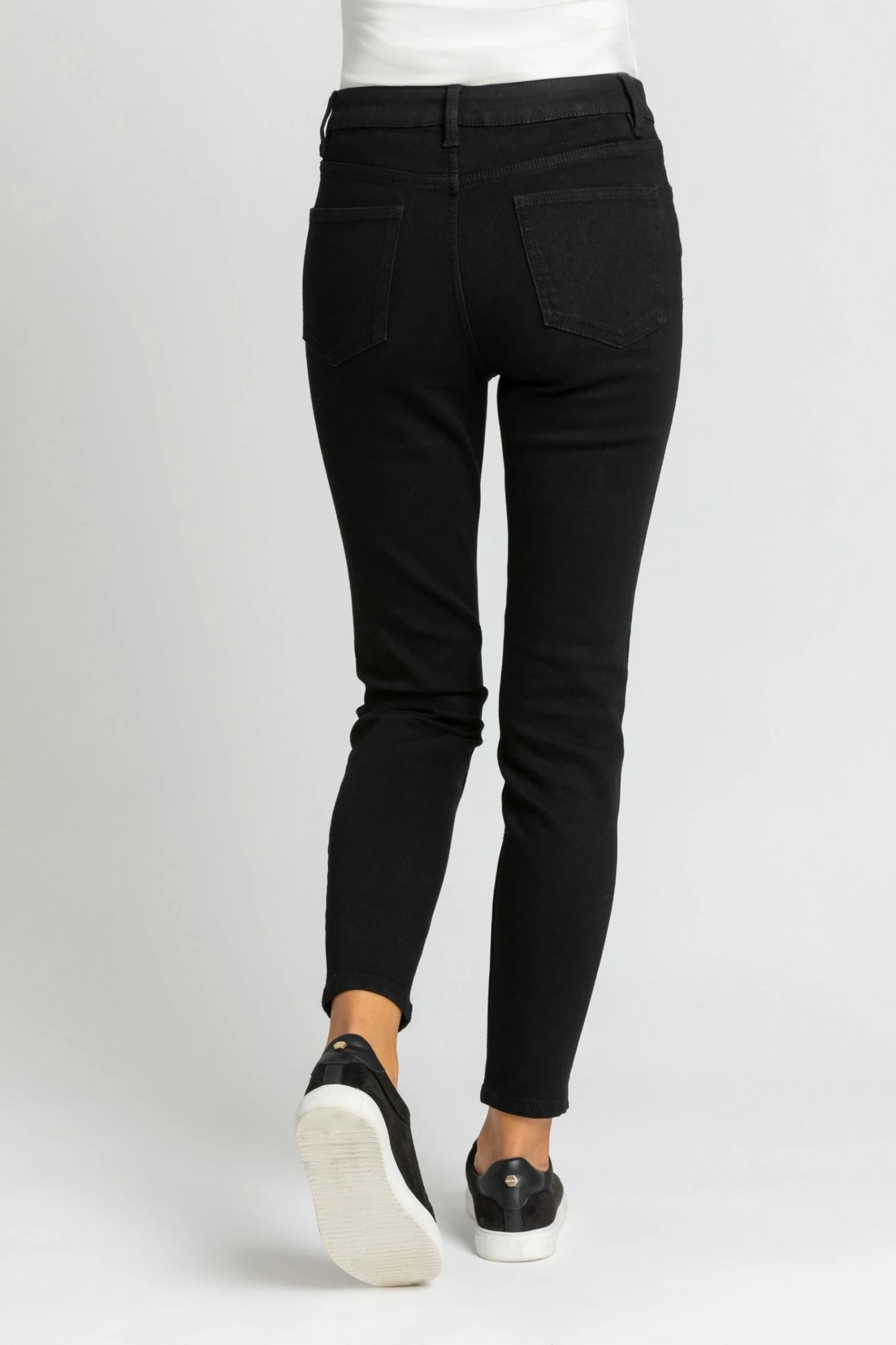Roman Black 29" Stretch Skinny Jeans 3 Roman Black 29" Stretch Skinny Jeans - Image 2