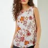 Roman Ivory Ditsy Spot Floral Vest Top