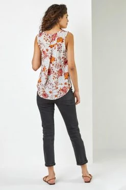 Roman Ivory Ditsy Spot Floral Vest Top 10 Roman Ivory Ditsy Spot Floral Vest Top -Roman Sales Shop unnamed file 12087