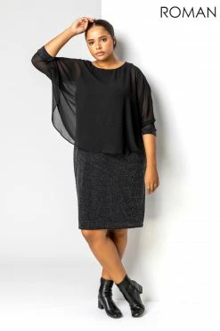 Roman Silver Curve Chiffon Overlay Dress 9 Roman Silver Curve Chiffon Overlay Dress -Roman Sales Shop unnamed file 1209