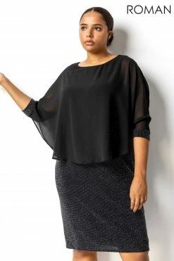 Roman Silver Curve Chiffon Overlay Dress 10 Roman Silver Curve Chiffon Overlay Dress -Roman Sales Shop unnamed file 1210